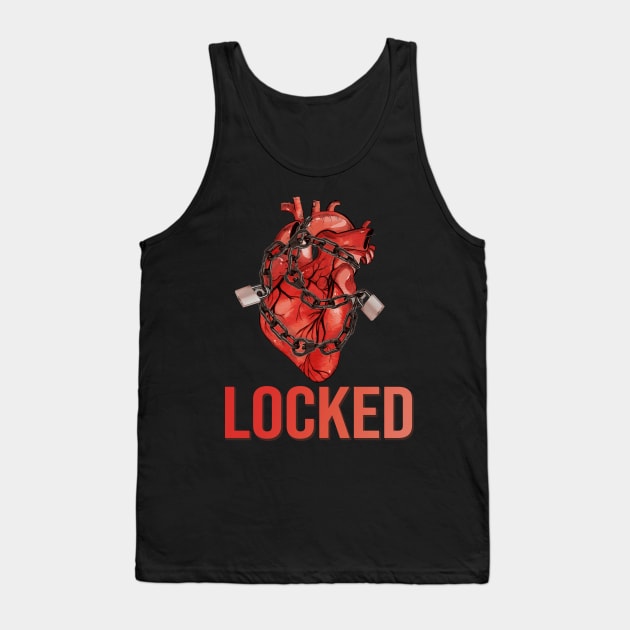 my heart locked valentines day Tank Top by ahnoun